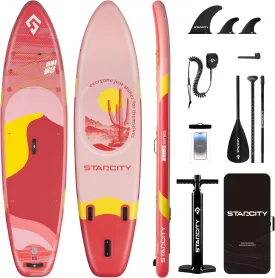 11'*34"*6" Blow Up Paddle Board, Inflatable Paddle Board,Paddle Board,Spacious and Stable, Anti Slip and Easy to Operate, Large Size Suitable for Single Person/Family/Pet Use.