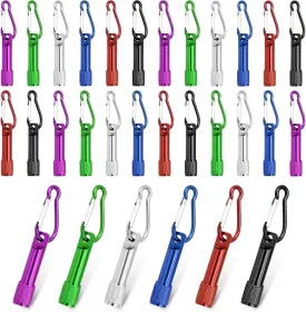 30 Pack Mini Keychain Flashlights Bulk, Ultra-Bright LED Metal Carabiner Clip Lights,Compact Emergency Lights for Camping, Hiking, Cycling, Survival Kits(30)