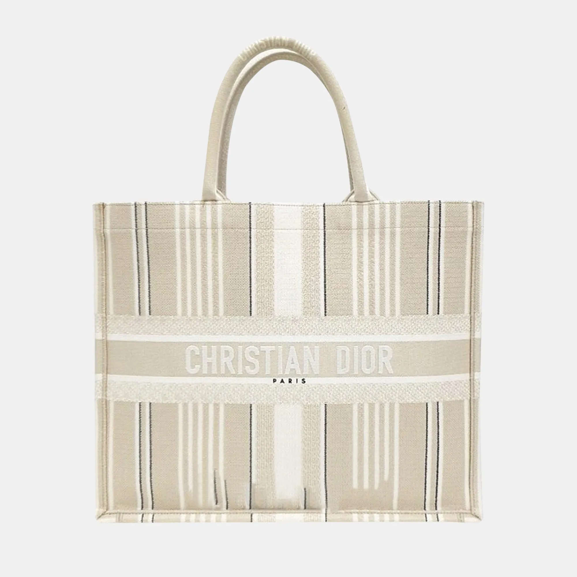 Beige Canvas Book Tote bag