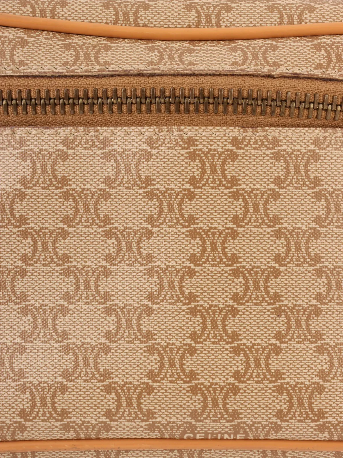CELINE Macadam Pattern Waict Bag Beige