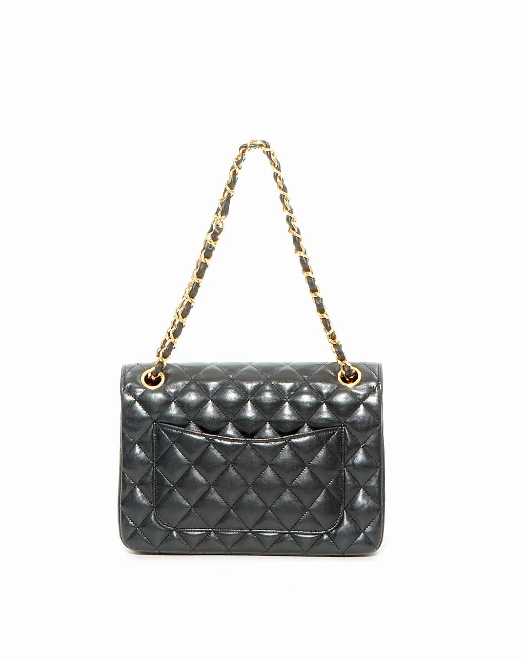 Chanel Black Lambskin Vintage Leather Single Flap Bag