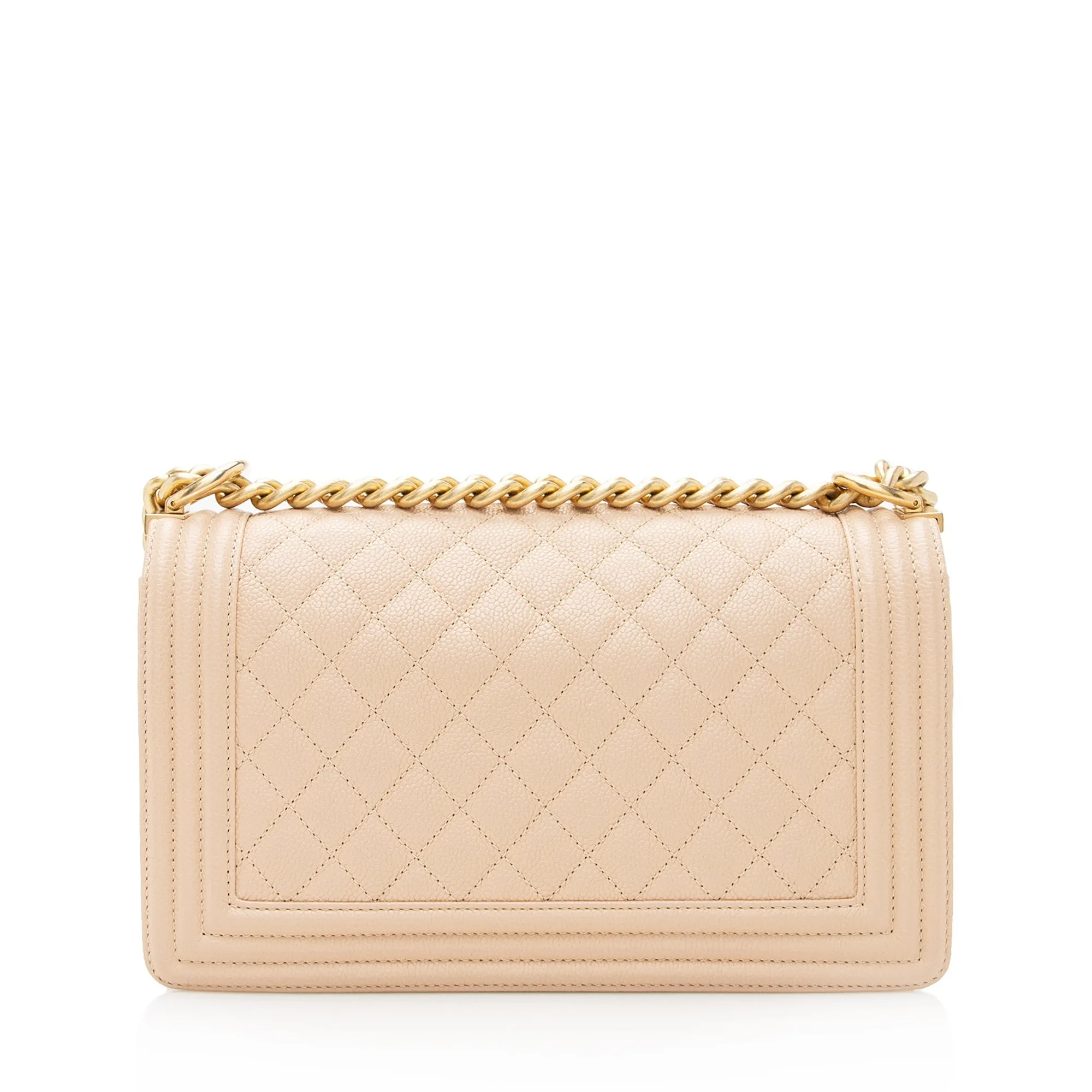 Chanel Caviar Leather Old Medium Boy Bag (SHF-22517)