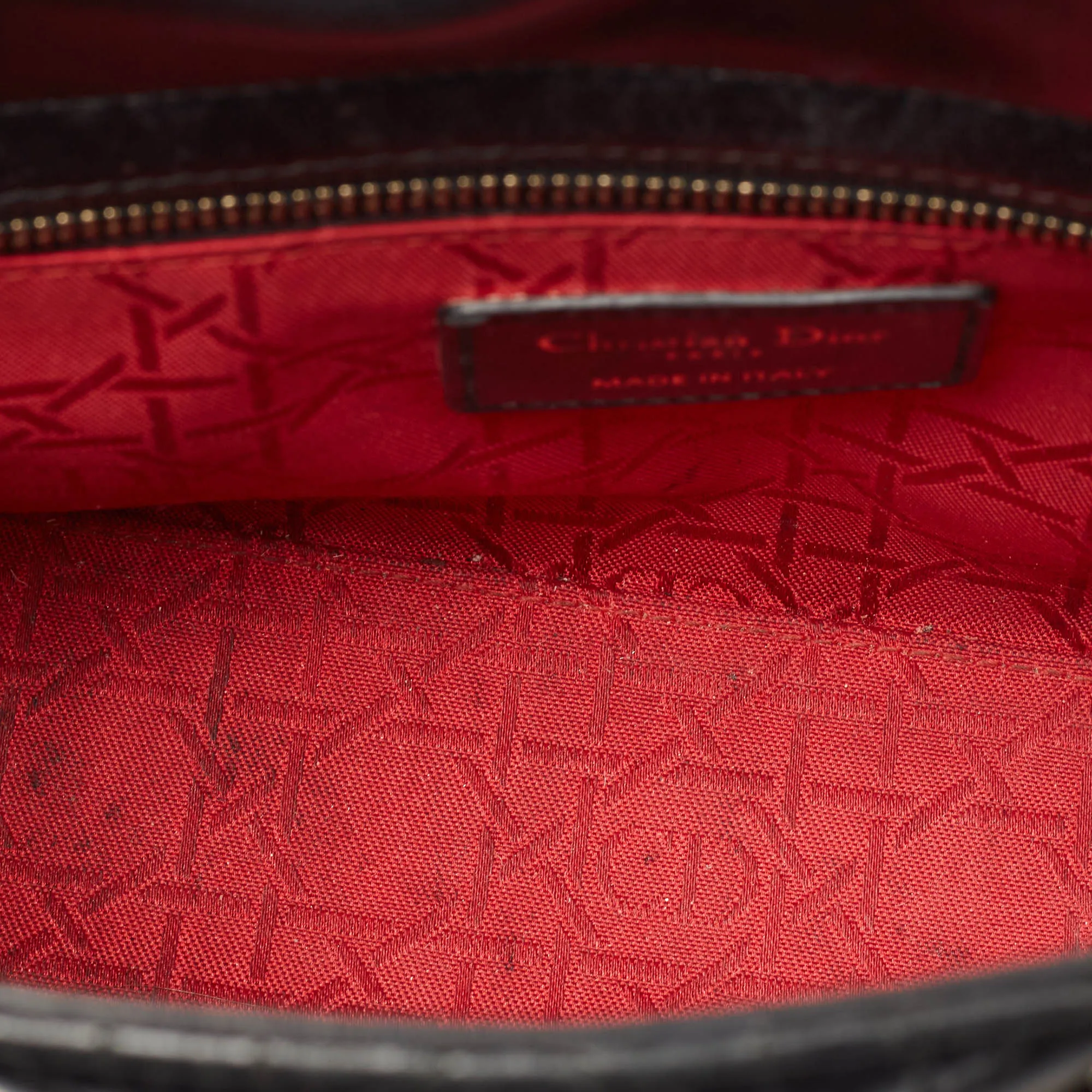 DIOR Black Cannage Leather Small Lady  My ABC Tote