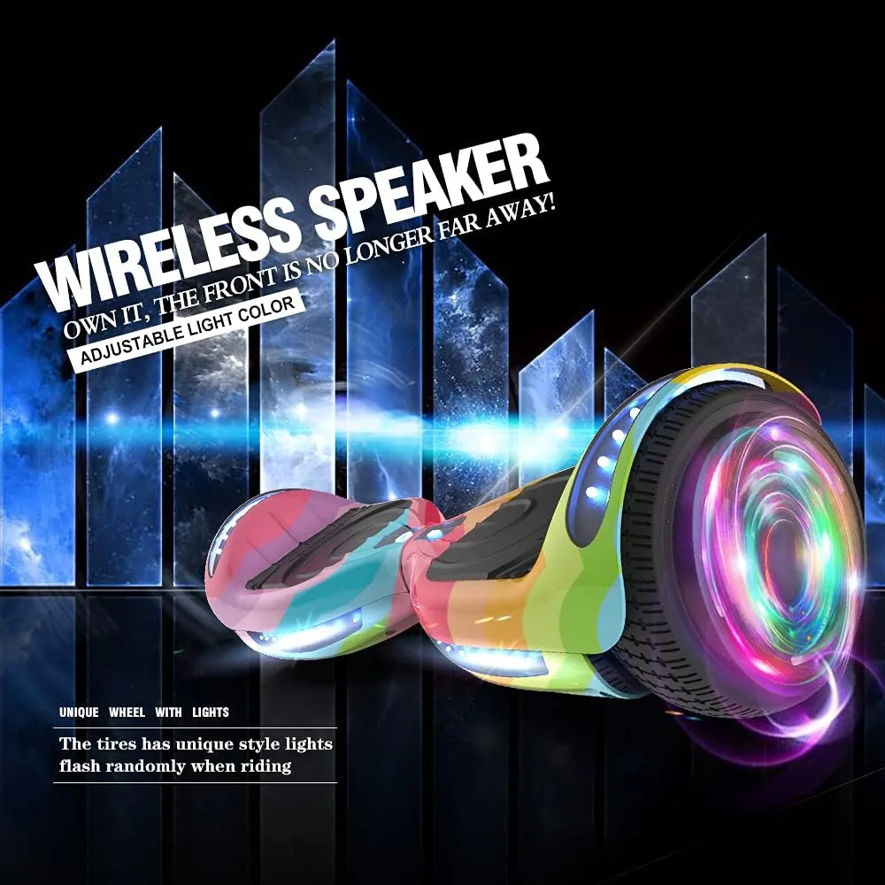 Hoverboard Certified HS2.01 Bluetooth Flash Wheel with LED Light Self Balancing Wheel Electric Scooter