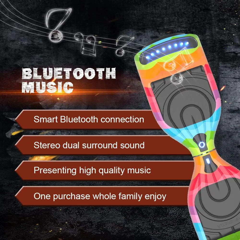 Hoverboard Certified HS2.01 Bluetooth Flash Wheel with LED Light Self Balancing Wheel Electric Scooter