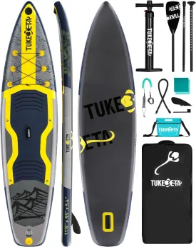 Inflatable Stand Up Paddle Board with Full Accessories Kit, 11' x 33" SUP Paddle Board for Adults and Youth of All Skill Levels, 430lbs Capacity Non-Slip EVA Deck, Lightweight & Portable