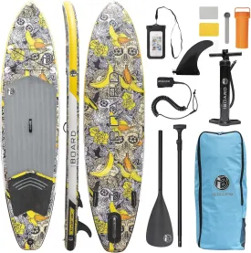 Inflatable Stand Up Paddle Boards 11336 with Thick Excellent SUP Paddle Board Accessories, Wide and Stable High Load Inflatable Paddle Board Suit for Youth and Adults