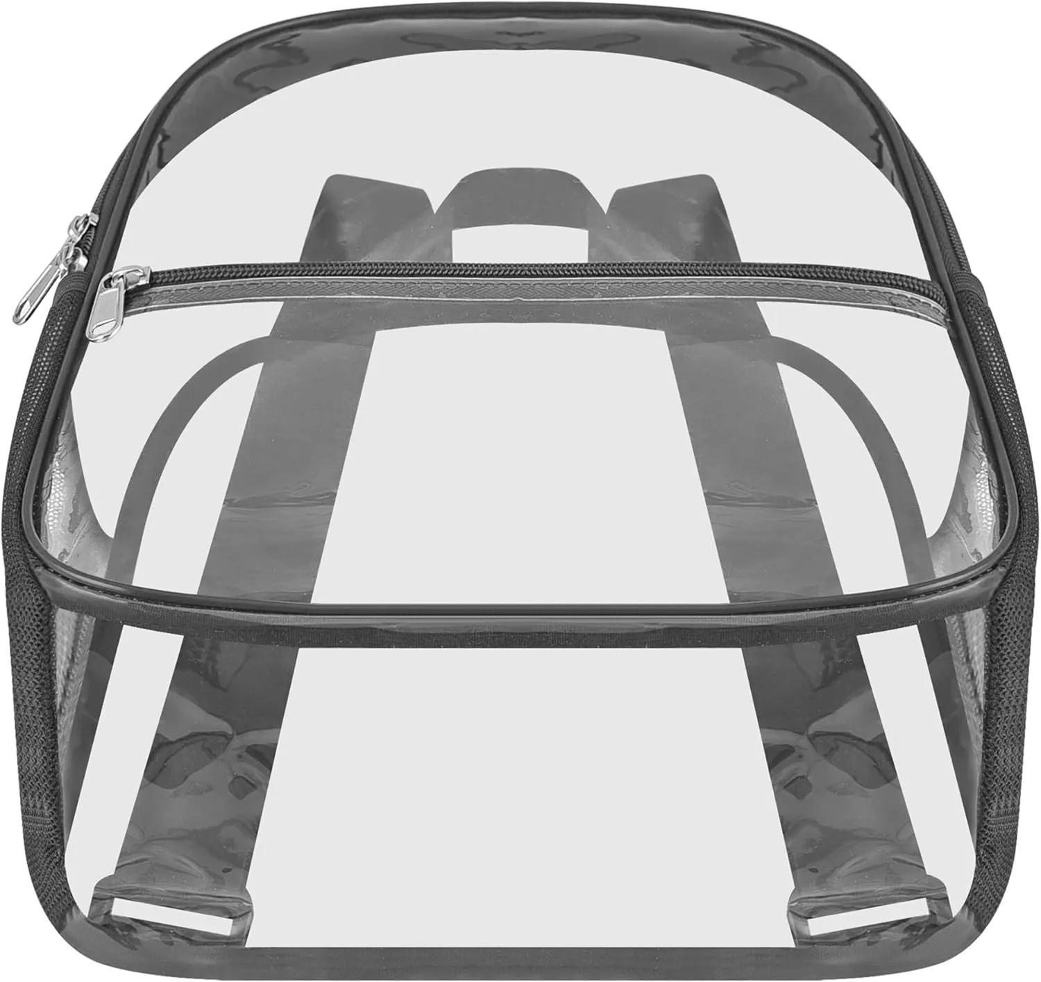 Oraben Clear Backpack for Stadium Events Clear Stadium Backpack 12x6x12 Bag (Nylon Shoulder Straps, Charcoal Gray)