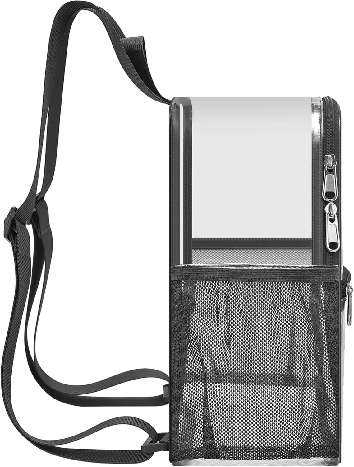 Oraben Clear Backpack for Stadium Events Clear Stadium Backpack 12x6x12 Bag (Nylon Shoulder Straps, Charcoal Gray)