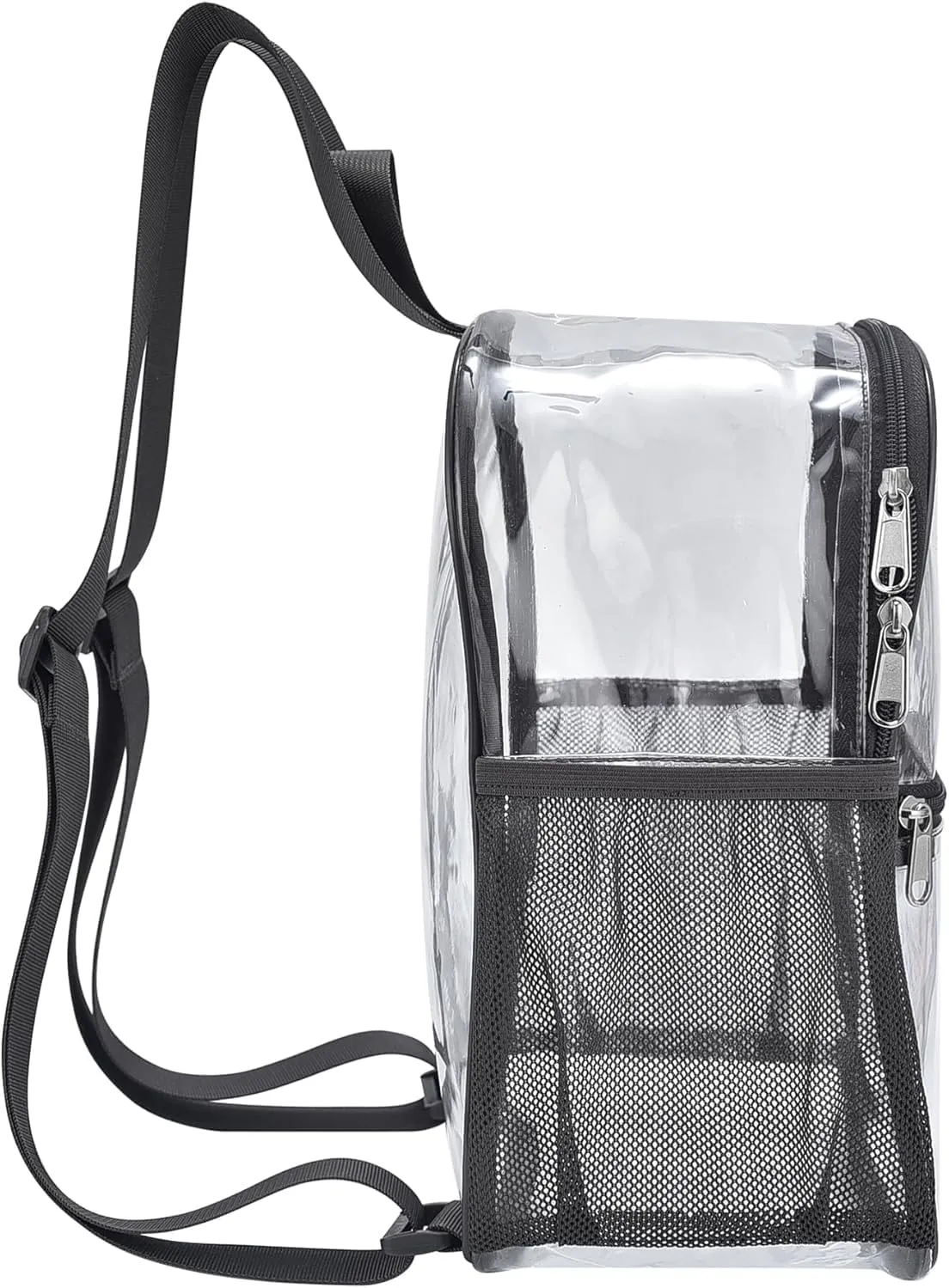 Oraben Clear Backpack for Stadium Events Clear Stadium Backpack 12x6x12 Bag (Nylon Shoulder Straps, Charcoal Gray)