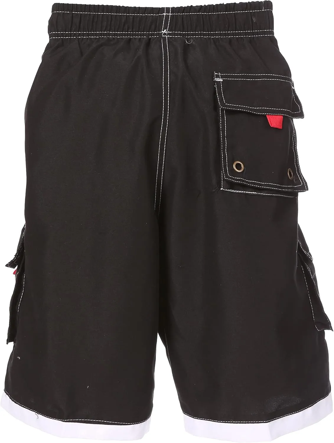 Sakkas Mens Contrast Stripes Skate Surf Board Short/Swim Trunks