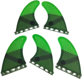 Surfboard fins k2.1 5fins Single tab Surfing fins Honeycomb Choose Color