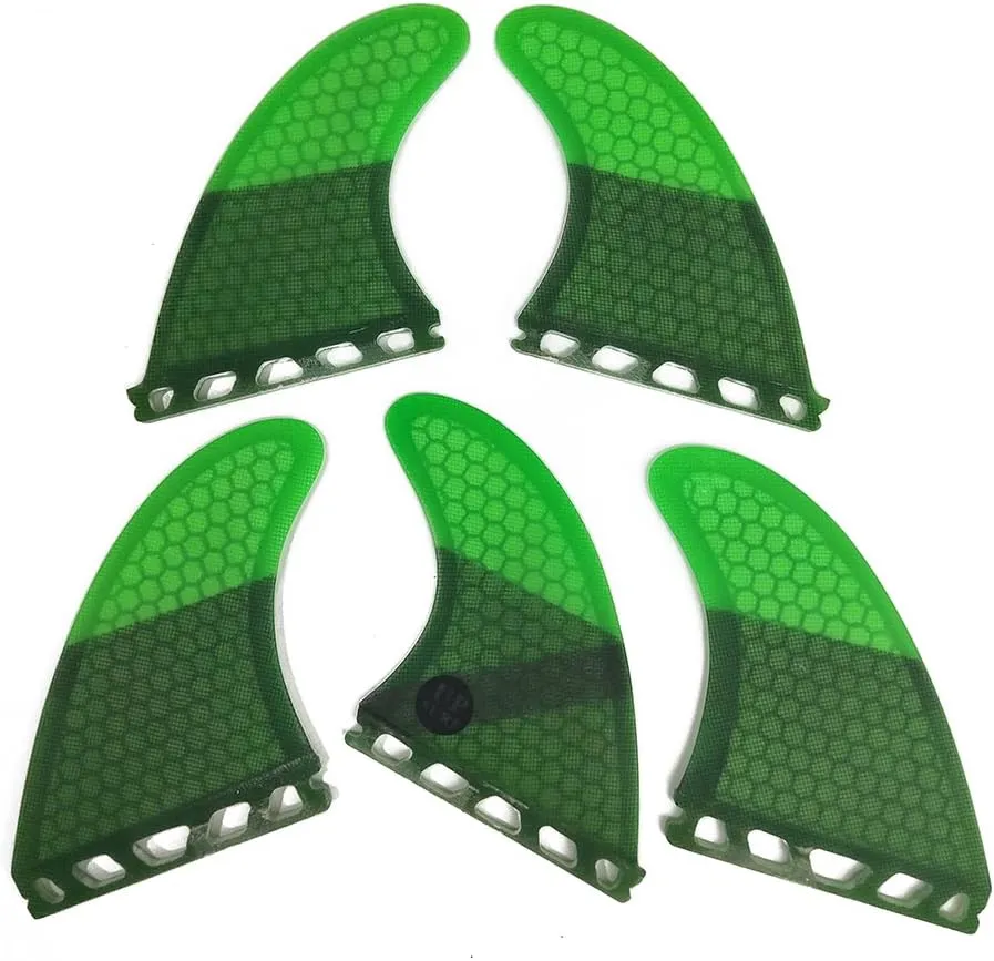 Surfboard fins k2.1 5fins Single tab Surfing fins Honeycomb Choose Color