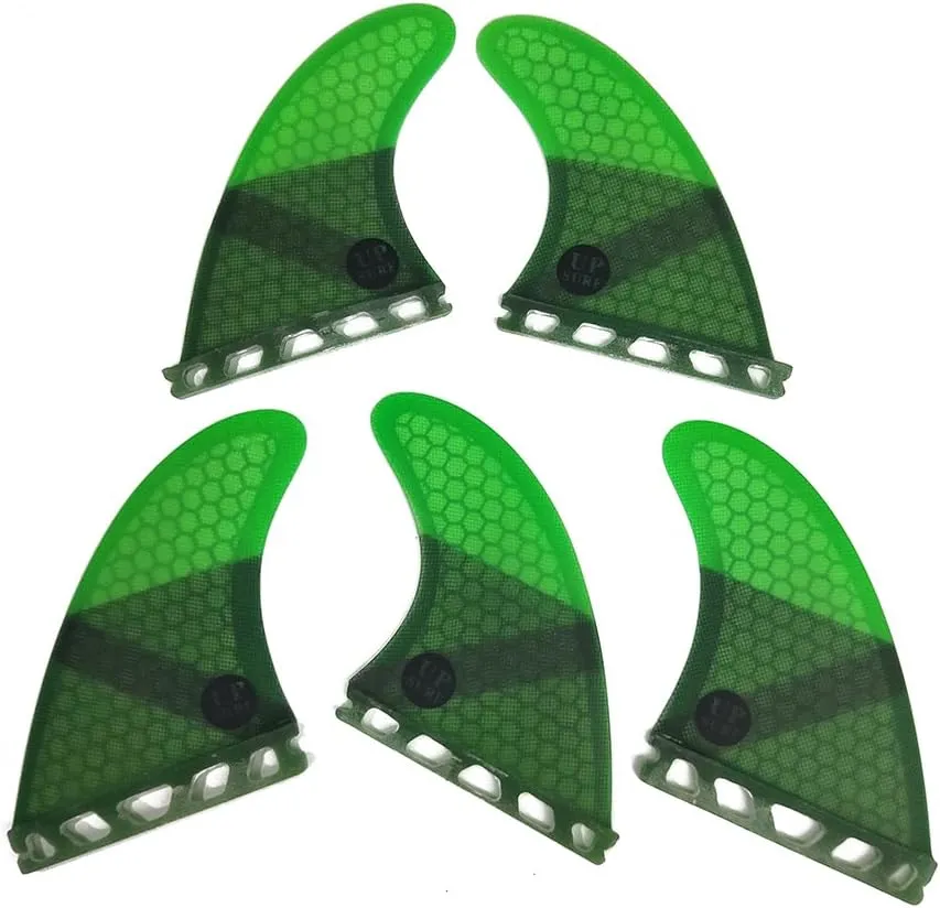 Surfboard fins k2.1 5fins Single tab Surfing fins Honeycomb Choose Color