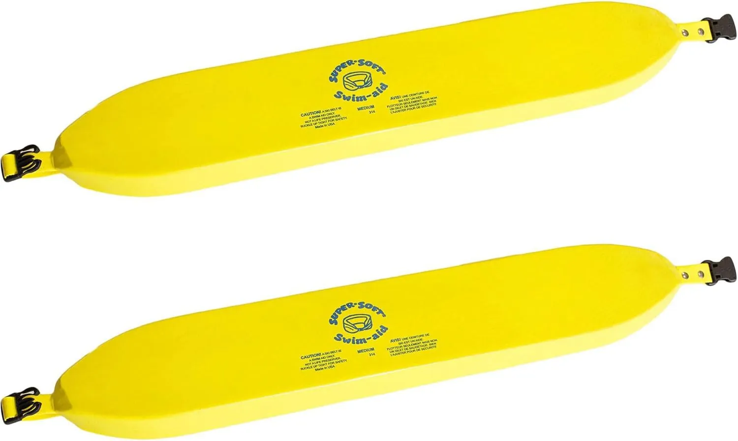 TRC Recreation Super Soft Size Small Promotional Waist Flotation Swim Belt for Adults, Foam Pool Float for Boat Swimming Accessories, 2 Pack, Yellow