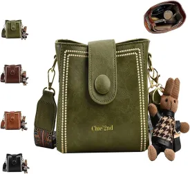 Vintage Fashion Bag with Adjustable Wider Shoulder Strap, Vintage Retro Small Water Bucket Bag for Women